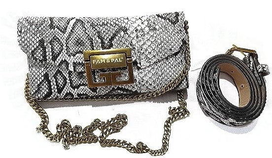 Waist Belt Cross Body Bags with Metal Chains I Fashionable Fanny Pack I Quality PU Leather I Phone & Essential Handy Bags for Women and Girls